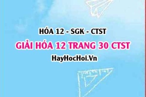 Giải Hóa 12 trang 30 Chân trời sáng tạo SGK